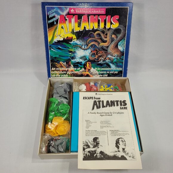 Atlantis1987 Vintage 100% Complete Board Game by Waddingtons - Picture 1 of 1